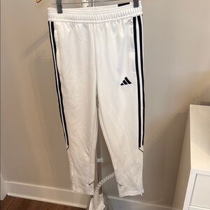 Adidas Kids White Track Pants Aeroready